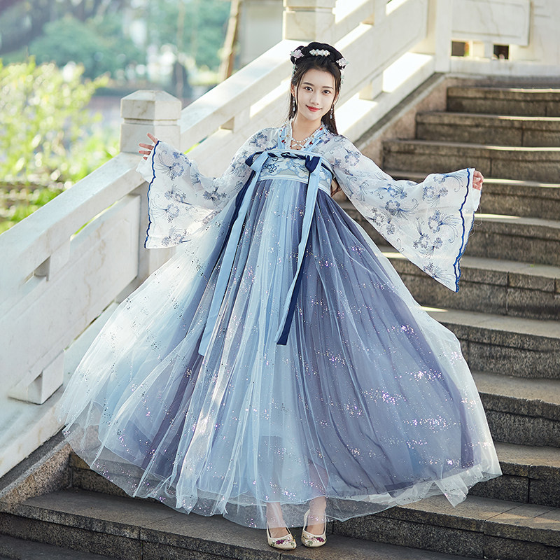 古装中国风超仙气飘逸学生齐胸汉服 森芸暮汉服