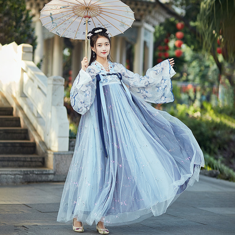 古装中国风超仙气飘逸学生齐胸汉服 森芸暮汉服