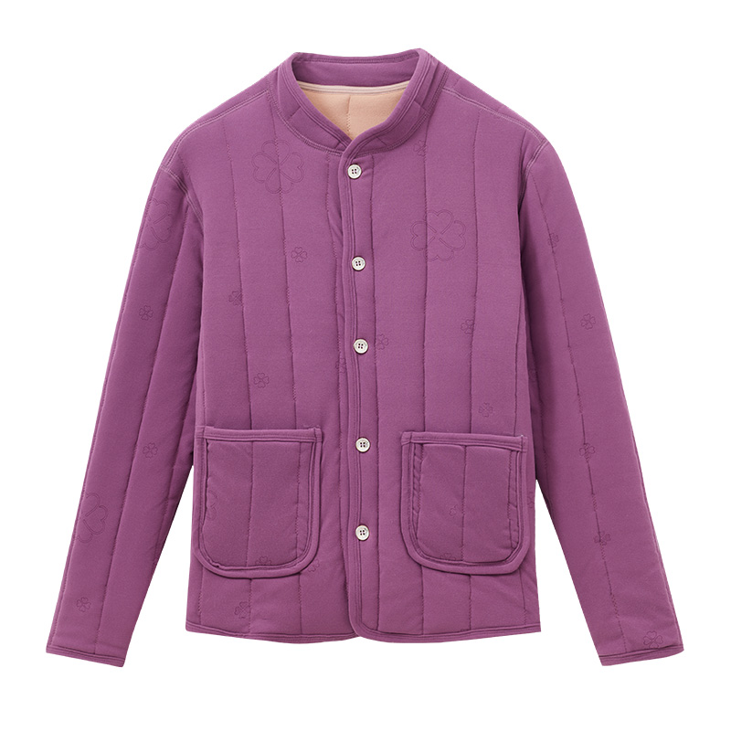 妈妈棉袄中老年棉服内穿加绒加厚保暖开衫羊毛内胆棉衣女棉裤冬季