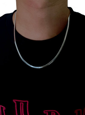 钛钢蛇骨链男女不掉色项链