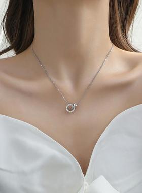 小众dukato双环新品钛钢锁骨链