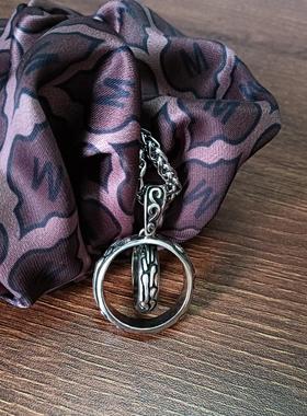 钛钢毛衣链男女指环王项链买就送