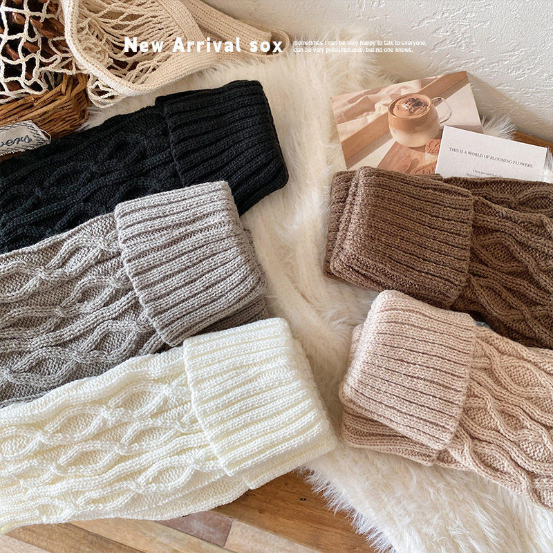 堆堆袜套女秋冬日系甜美可爱少女中筒保暖翻口菱形靴套脚套小腿袜,淘宝优惠券,粉丝福利购,淘宝优惠卷