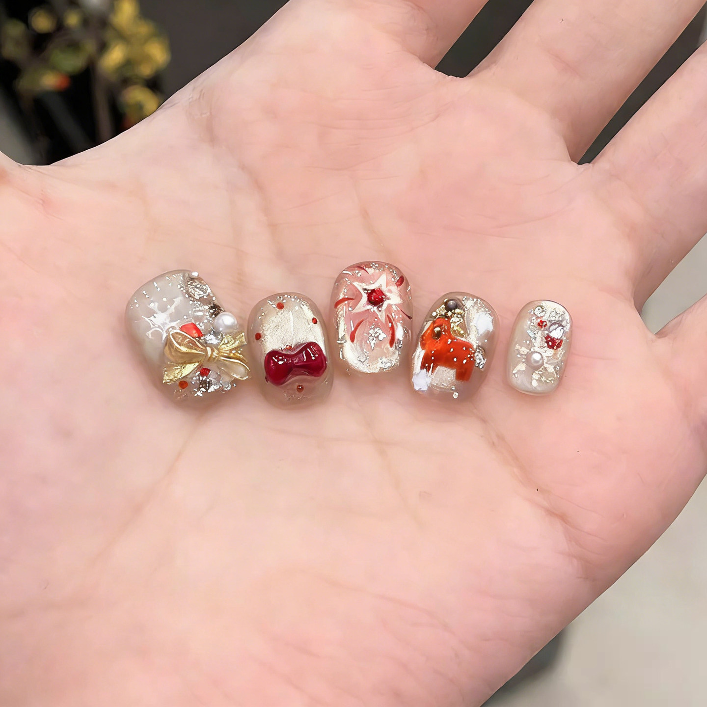 马年穿戴甲秋冬高级感重工短款穿戴美甲2026新款手工猫眼指甲贴片,淘宝优惠券,粉丝福利购,淘宝优惠卷