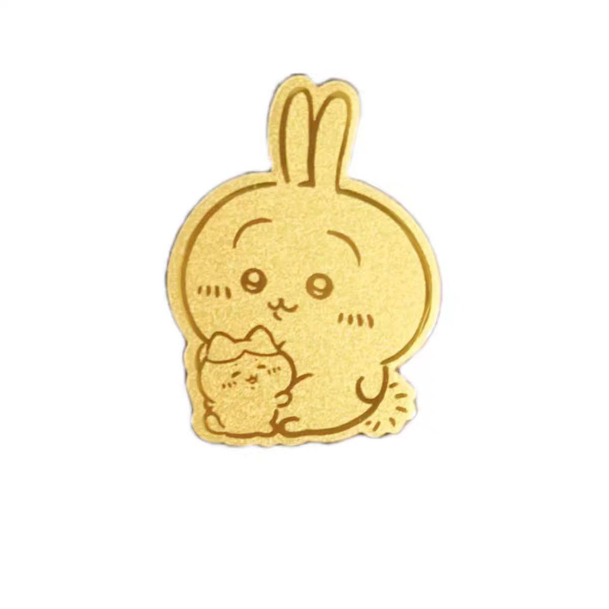 足金999chiikawa手机贴黄金谷子乌萨奇小八三小只金片送女友礼,淘宝优惠券,粉丝福利购,淘宝优惠卷