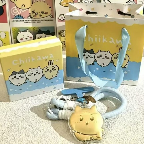 水贝足金999黄金送礼chiikawa周边吉伊小八乌萨奇钥匙扣手机挂件 - 图3
