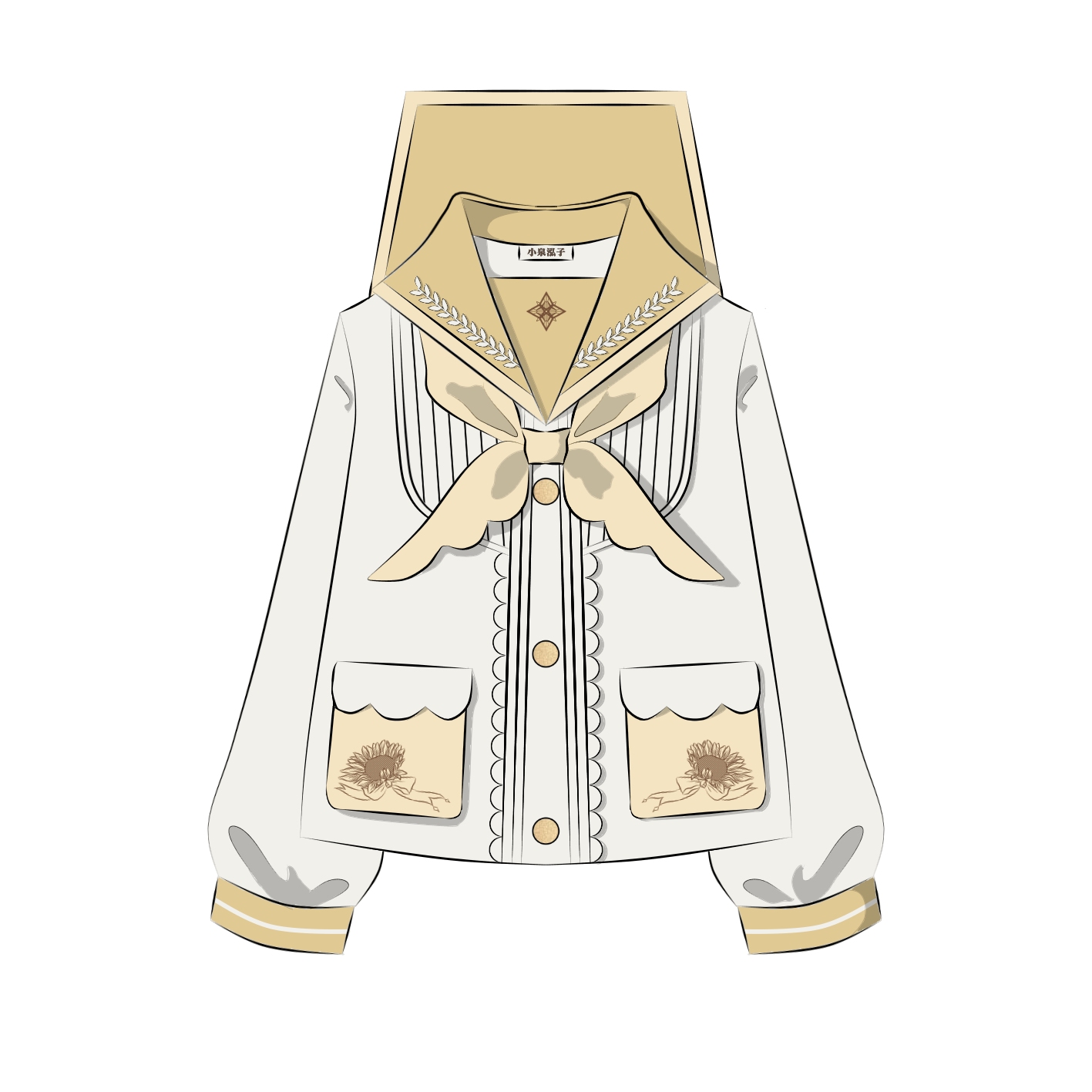 仲春二四jk 向日苗苗幼稚园长袖水手服学生套装意向