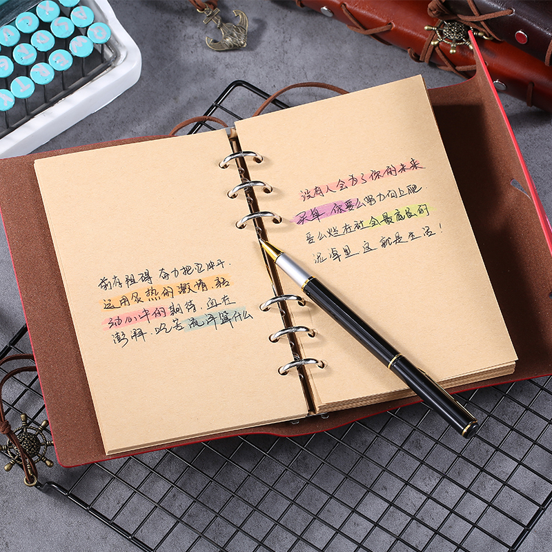 手账本笔记本本子复古旅行记事本活页文具小随身韩国创意手帐本少女心小清新简约ins风文艺学生日记本可 - 图2