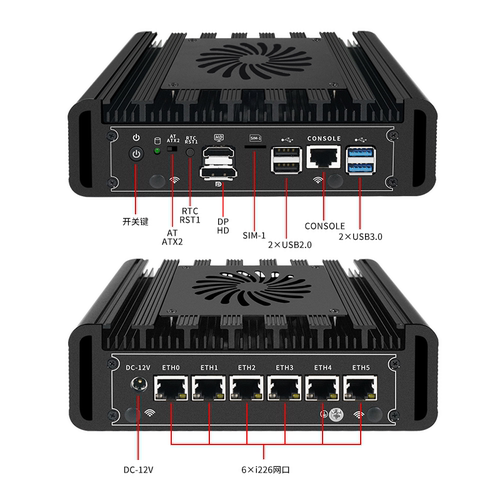 倍控四核J6412软路由n150工控机迷你主机物联网4G嵌入式电脑j6413ros企业路由linux服务器ubuntu多网口centos - 图0