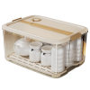 Large-capacity tea set storage box with lid to prevent dust
