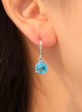 新款速卖通热卖时尚气质首饰项链耳环两件套圆形多色锆石吊坠套装