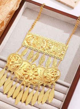 跨境复古中东民族风叠戴项链多层