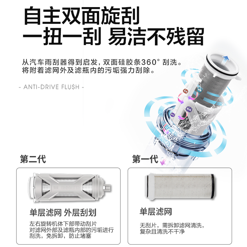 美的出品华凌前置过滤家用净水器 华凌神奇女侠净水器