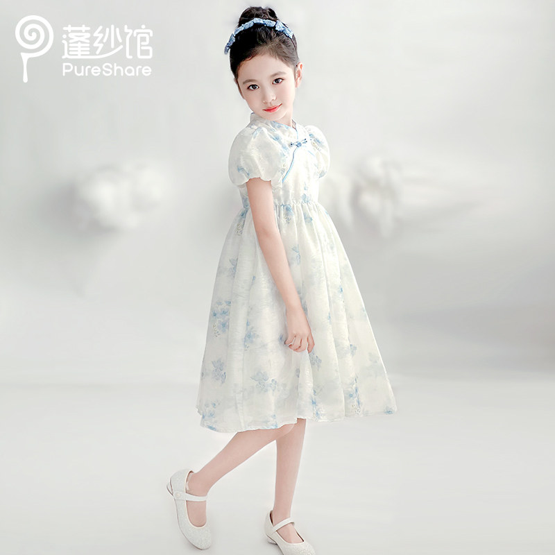 pureshare蓬纱馆 女童连衣裙夏季2025新款儿童旗袍中国风裙子女孩,淘宝优惠券,粉丝福利购,淘宝优惠卷