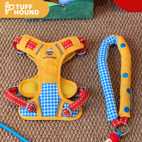 Tuffhound它愿胸背狗狗牵引绳小型犬防爆冲小狗胸背带柯基背心式 - 图0