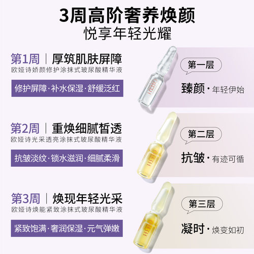 OJESH欧娅诗1.0%玻尿酸臻颜礼盒 抗皱修护透亮焕能紧致院线护肤品 - 图3