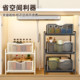 Kitchen pull-out storage cabinet layered shelves