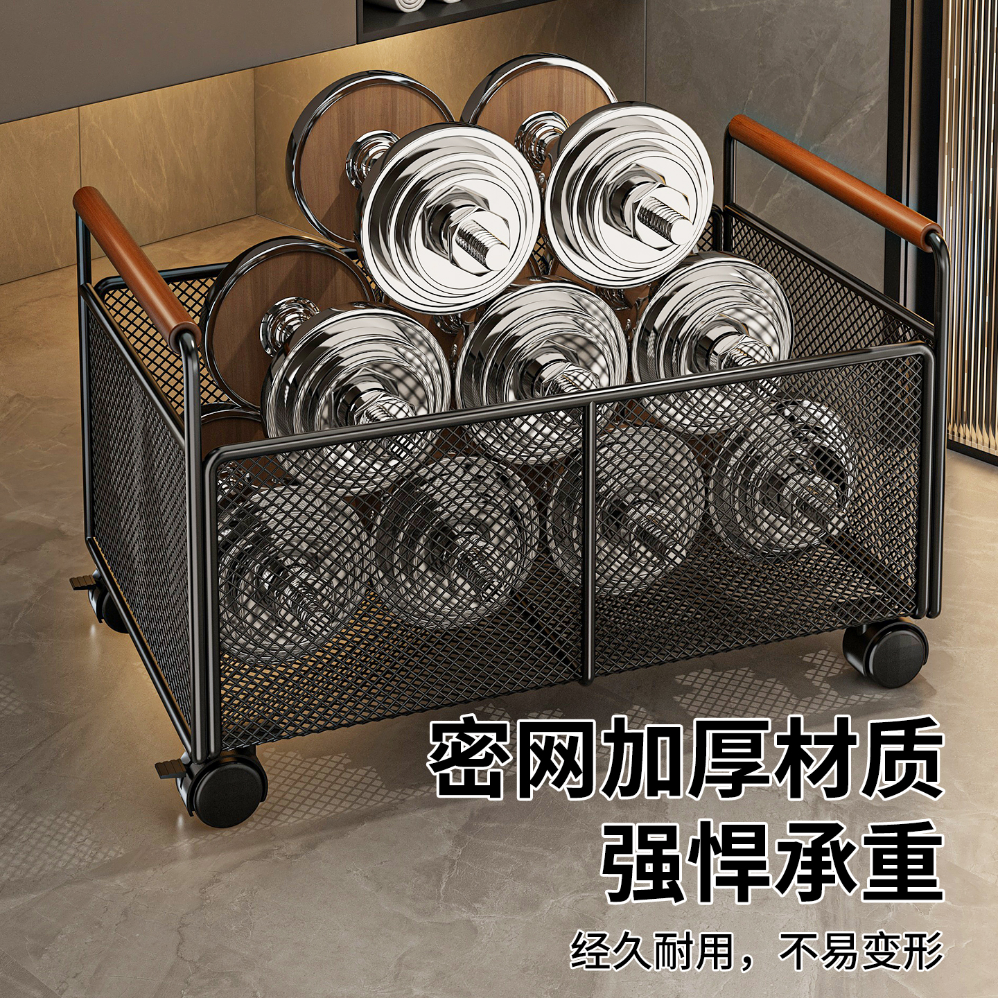 浴室柜下洗护用品收纳筐卫生间推车可移动置物架脏衣篮家用高颜值 - 图3