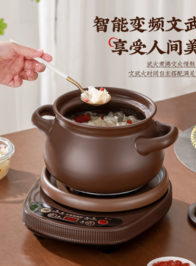 电炖炖锅煲汤炖汤锅家用煮粥神器陶瓷紫砂粥锅bb煲全自动插电炖盅