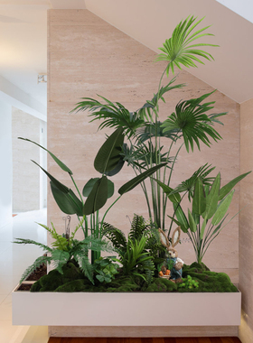 空间楼梯下造景室内装饰