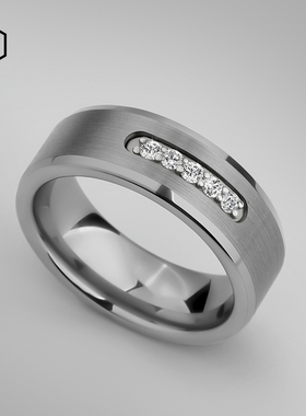 MOKANI潮牌轻奢欧美男士钨金戒指