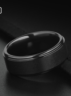 MOKANI潮牌百搭钨金戒指单身指环