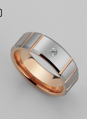 MOKANI轻奢潮牌钨金男士指环戒子