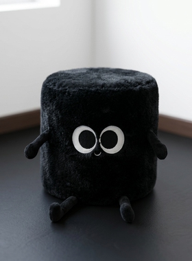 可爱大眼仔毛绒摆件收纳盒