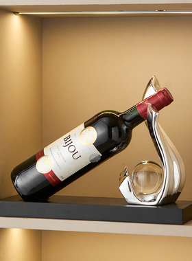 轻奢高档红酒架摆件斜放玄关客厅餐边柜酒柜装饰红酒瓶架托高级感