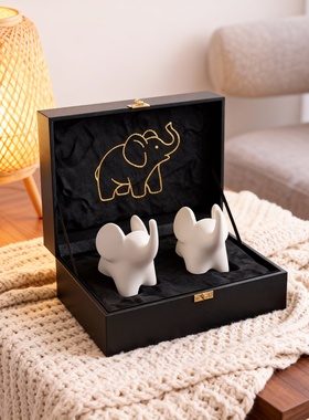 白色大象造型装饰摆件商务礼品