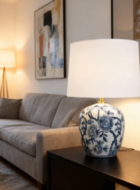 中式青花瓷花瓶台灯摆件