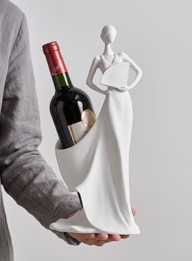 创意人物造型红酒架装饰摆件