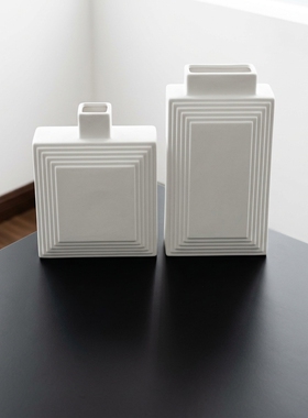 现代简约白色几何装饰摆件客厅