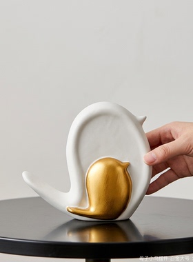 创意天鹅造型陶瓷装饰摆件