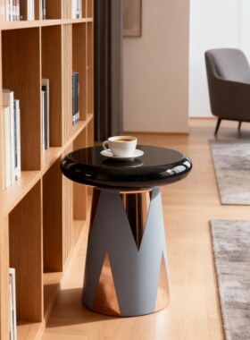 现代简约金属圆形客厅沙发边几