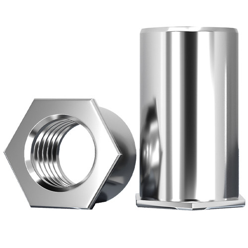 304不锈钢通孔压铆螺柱SOS压铆螺母柱压铆件小外径M2M2.5M3M4M5M6 - 图3