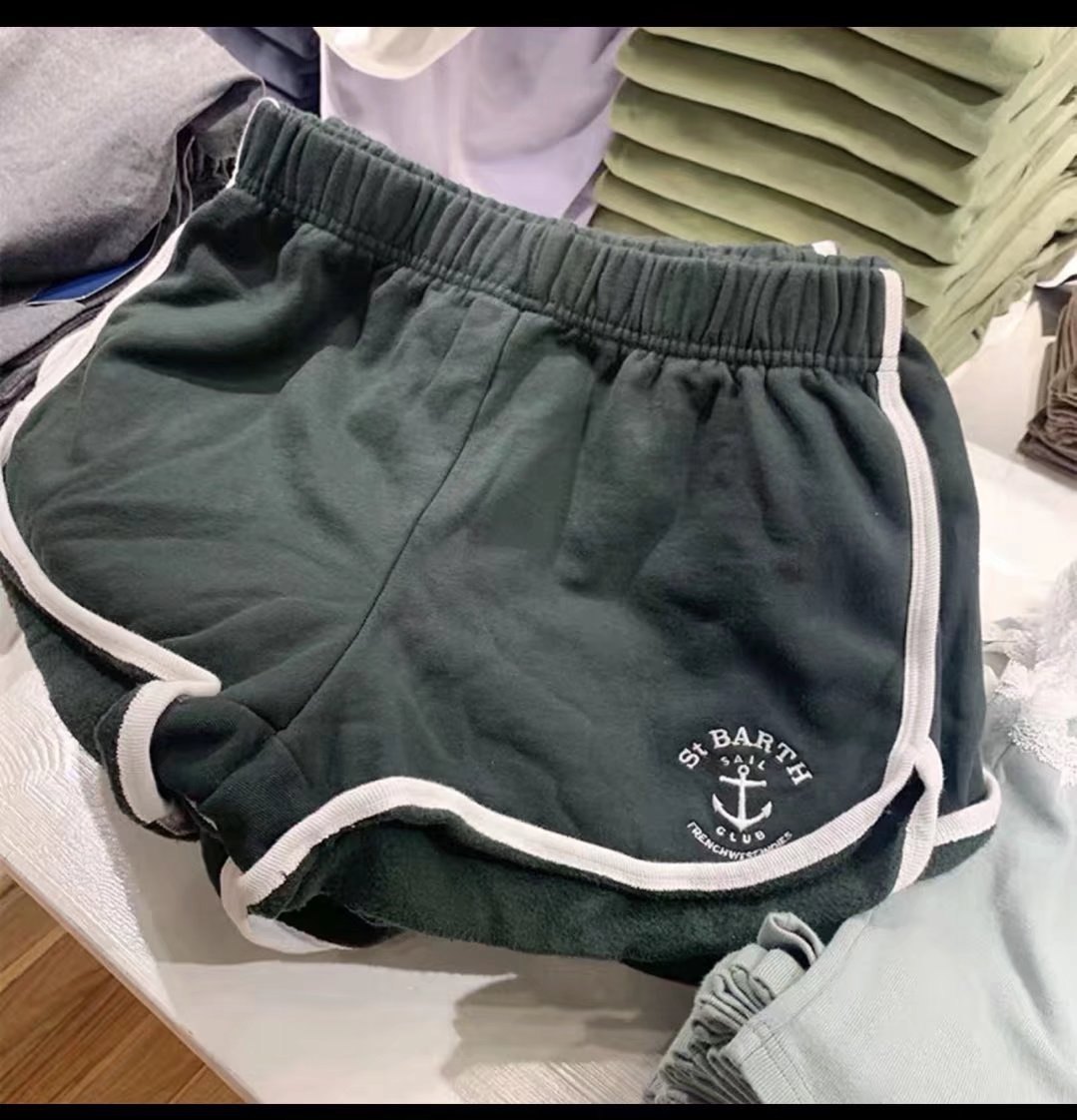 Brandy Girl赵露思同款休闲运动热裤显瘦美式字母刺绣bm纯棉短裤 - 图1