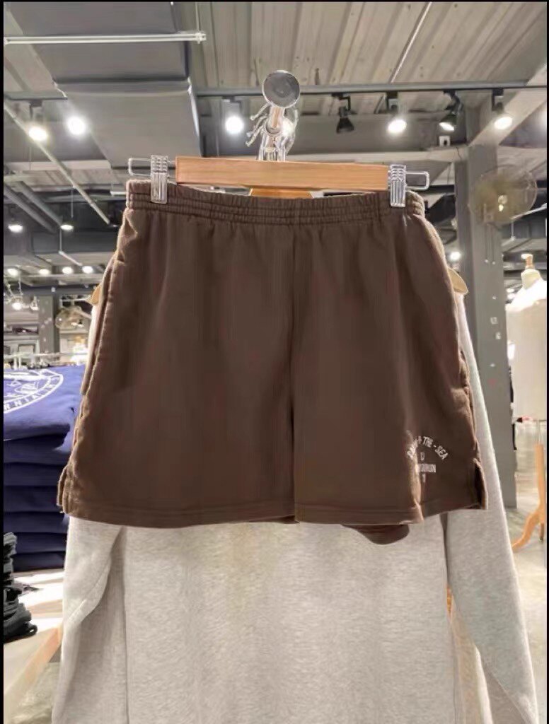 Brandy Girl美式ST.George字母刺绣短裤bm纯棉高腰显瘦休闲热裤女