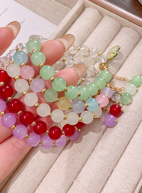 手链女款高颜值水晶串珠手串