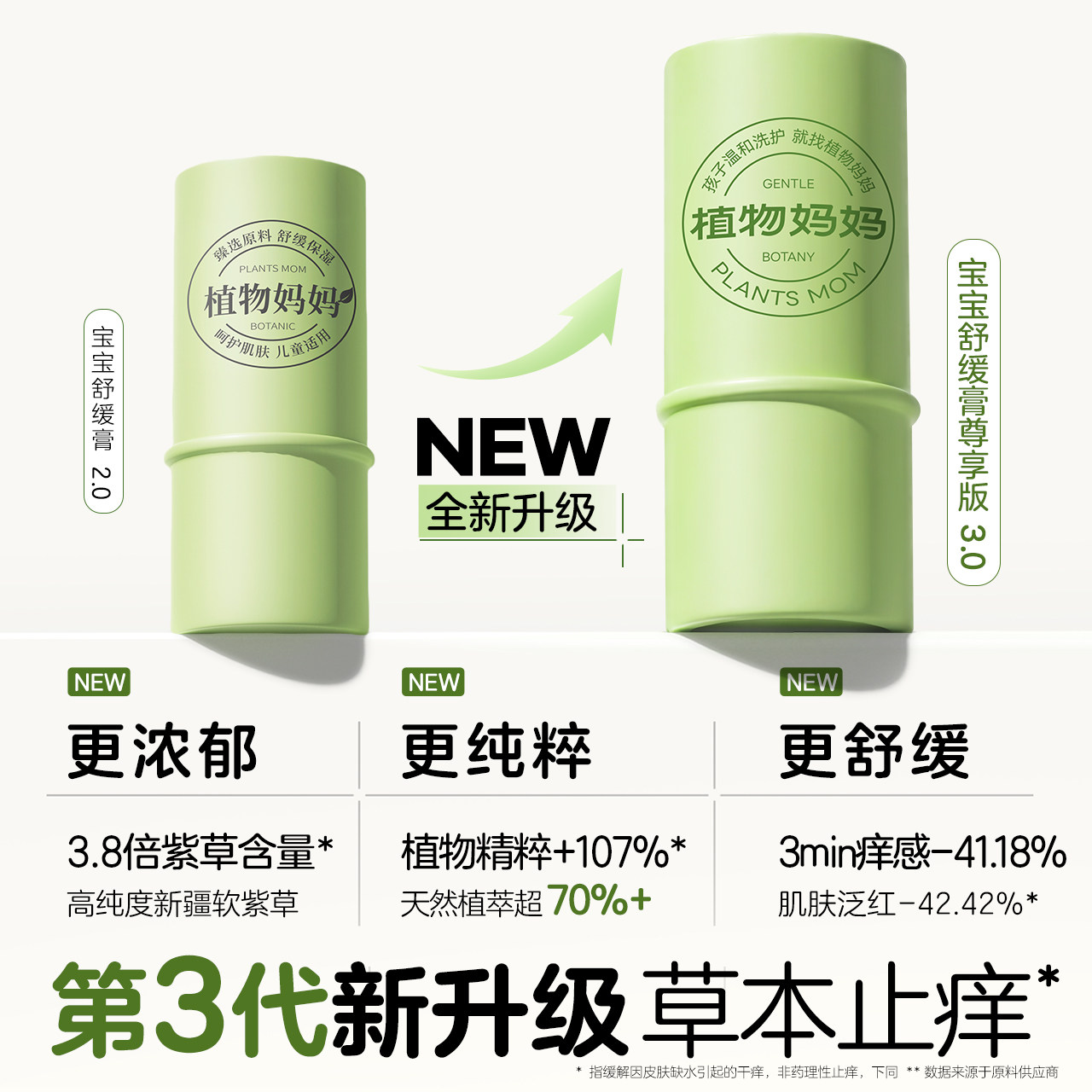 植物妈妈紫草膏婴儿专用宝宝儿童蚊子蚊虫叮咬快速止痒消包消肿膏