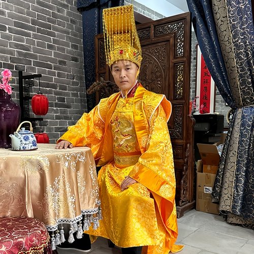 皇帝龙袍唐朝李世民同款影视短剧古装演出服男款影楼拍照搞笑衣服 - 图3