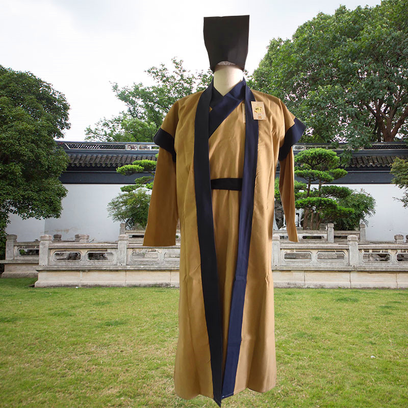 古代医生服饰棉麻直裾深衣教书管家男师爷商人掌柜老郎中演出服装 - 图2