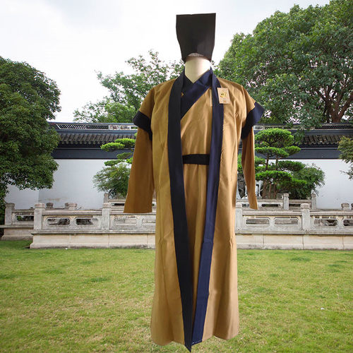 古代医生服饰棉麻直裾深衣教书管家男师爷商人掌柜老郎中演出服装 - 图2