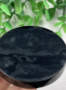 新疆和田玉聚墨青花特色意境牌子把件 平安无事玉坠项坠包邮60克t