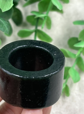 新疆和田玉青玉扳指戒指圈口21指环手把件手饰把玩入门级戒圈包邮