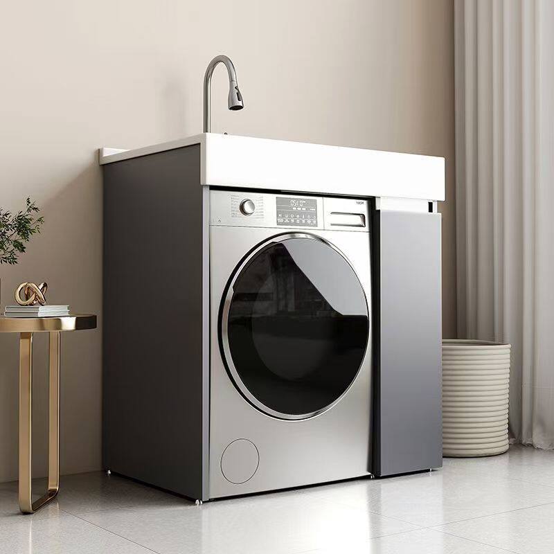 小户型阳台洗衣柜一体机上台盆滚筒洗衣机柜带搓板卫生间浴室柜,淘宝优惠券,粉丝福利购,淘宝优惠卷