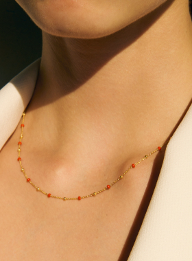 JOYSTONE银镀金女项链意大利进口