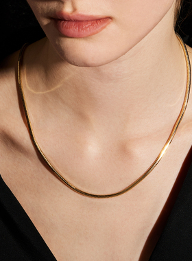 joystone轻奢小众蛇骨链18k镀金