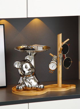 客厅玄关摆放暴力熊装饰收纳摆件