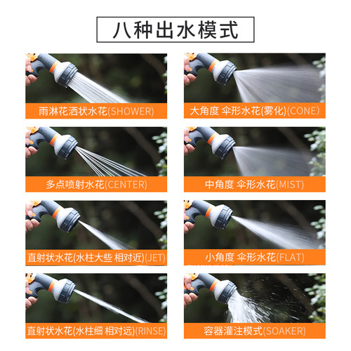 君德浇花洗车神器浇水园艺水枪套装浇菜高压喷雾园林花洒喷头工具 - 图1